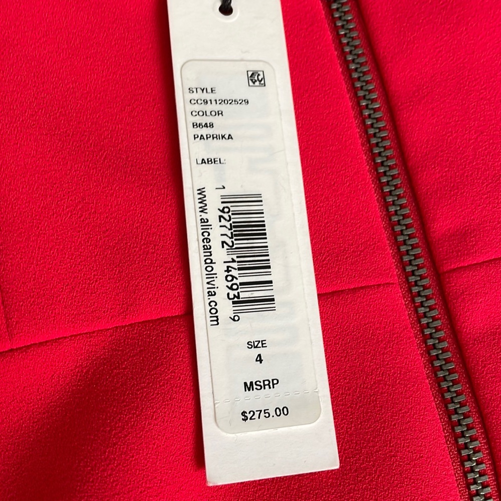 Alice + Olivia Red Tiered Mini Dress - Picture 6 of 12